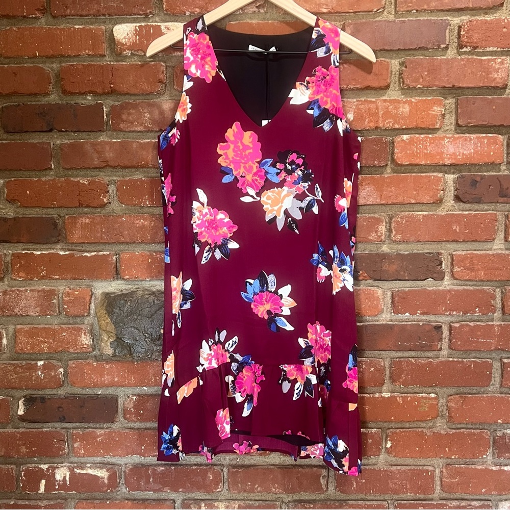 Three Eighty Two women's pullover mini dress tiered ruffle size small NWT